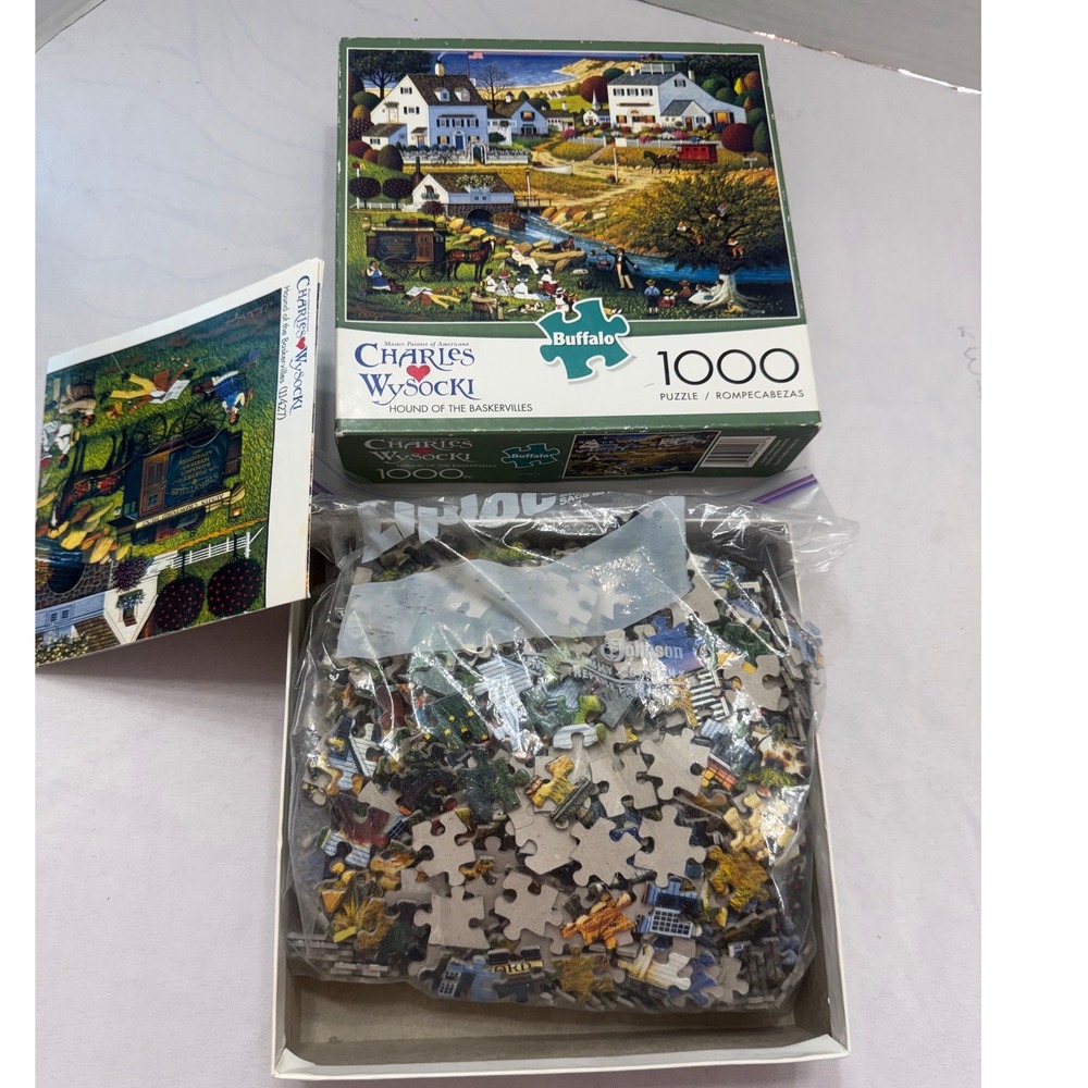 Used Charles Wysocki Hound of the Baskervilles 1000 Piece Jigsaw Puzzle Poster